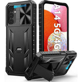 Galaxy A14 5G Military Matte Textured Bumper Rugged Cover Case mit Ständer